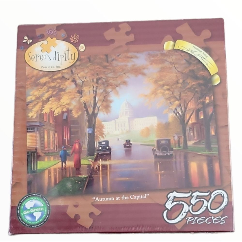 NIB SERENDIPITY PUZZLE CO. "AUTUMN AT THE CAPITAL" 550 PIECE PUZZLE